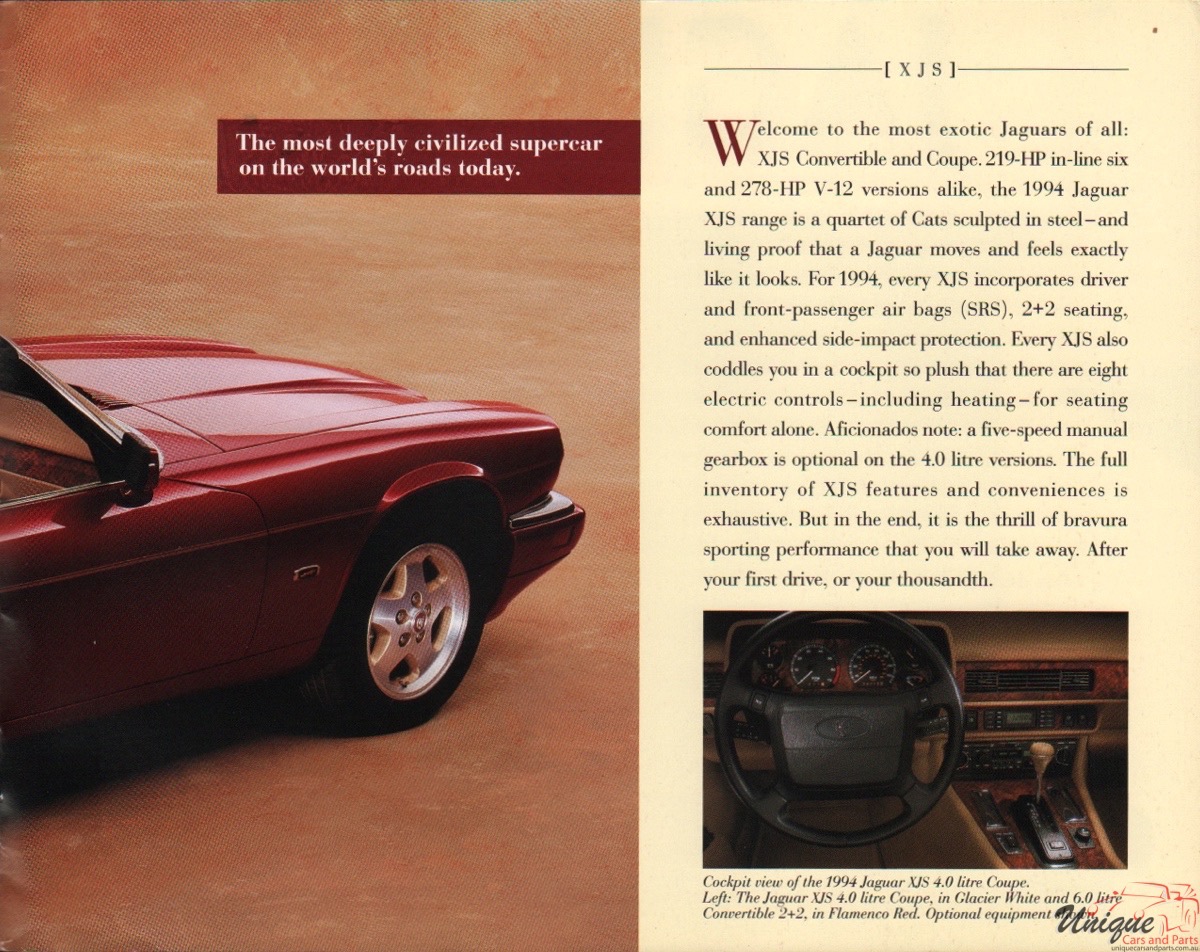 1994 Jaguar Model Lineup Brochure Page 5